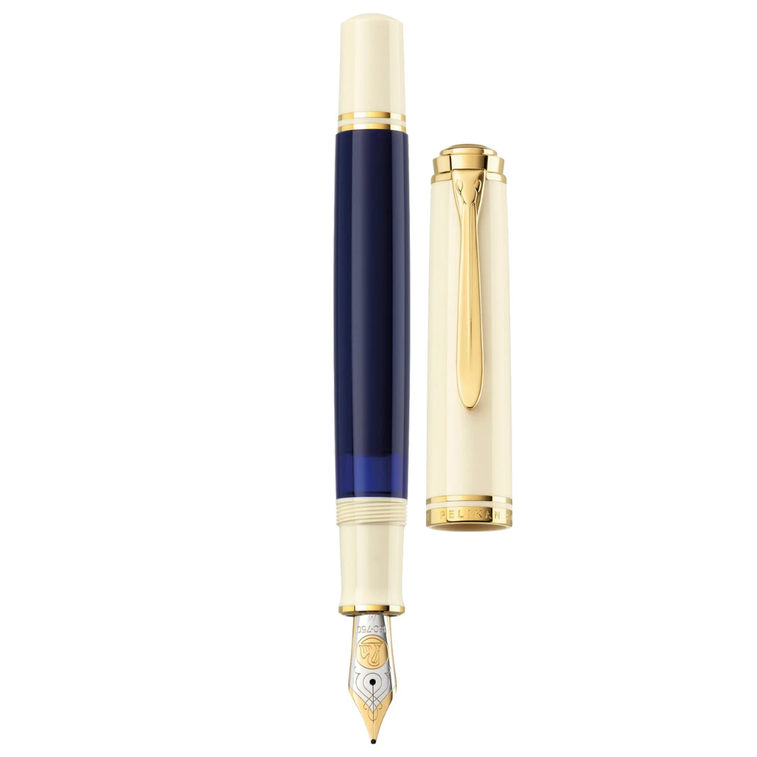 Pelikan  Special Edition Souveran M800 Cream Blue Fountain Pen