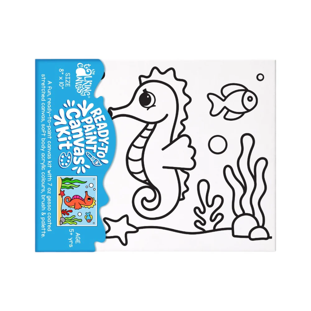 The Talking Canvas Ready to Paint Canvas Kit 8x10 Inch for Kids Age 5+