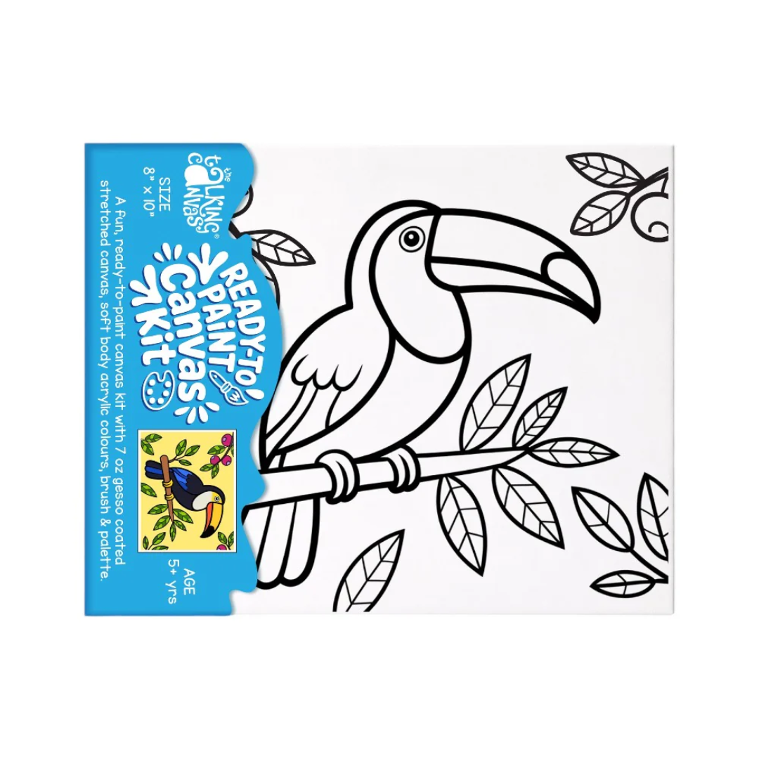 The Talking Canvas Ready to Paint Canvas Kit 8x10 Inch for Kids Age 5+