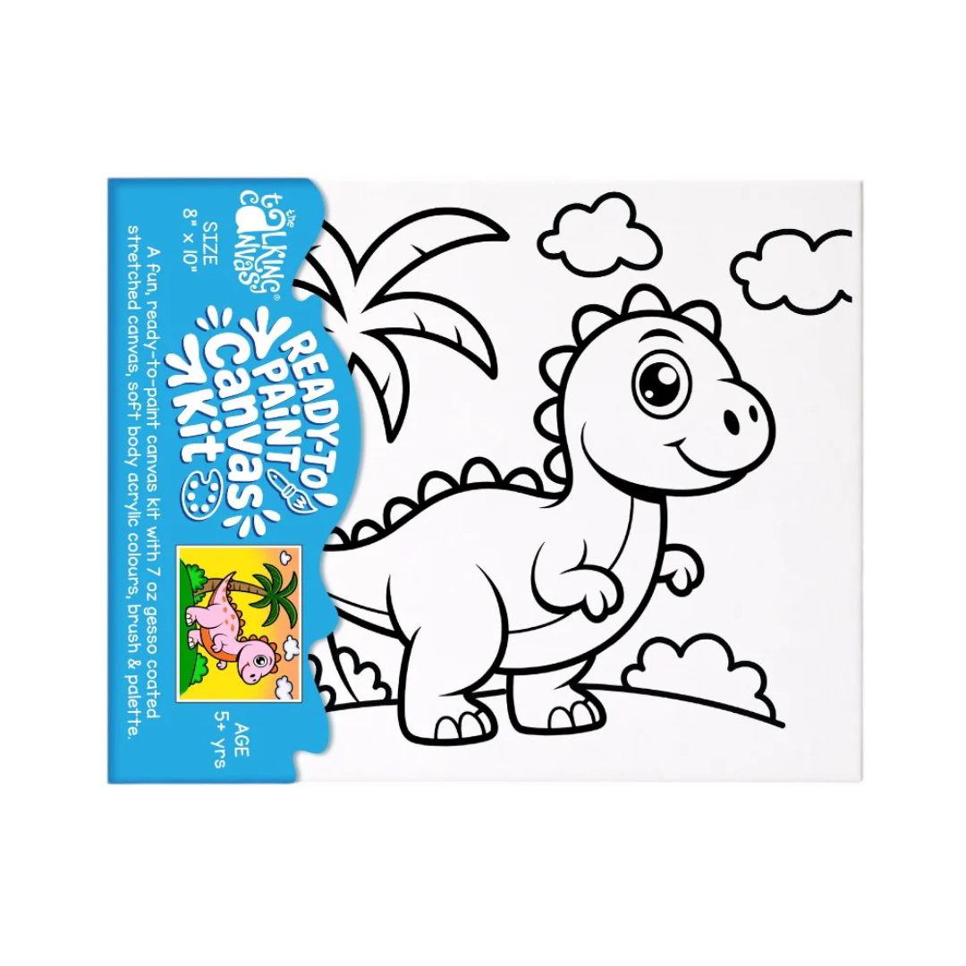 The Talking Canvas Ready to Paint Canvas Kit 8x10 Inch for Kids Age 5+