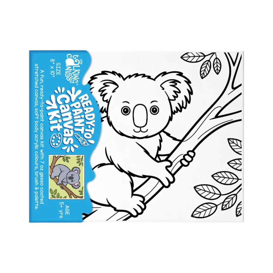The Talking Canvas Ready to Paint Canvas Kit 8x10 Inch for Kids Age 5+