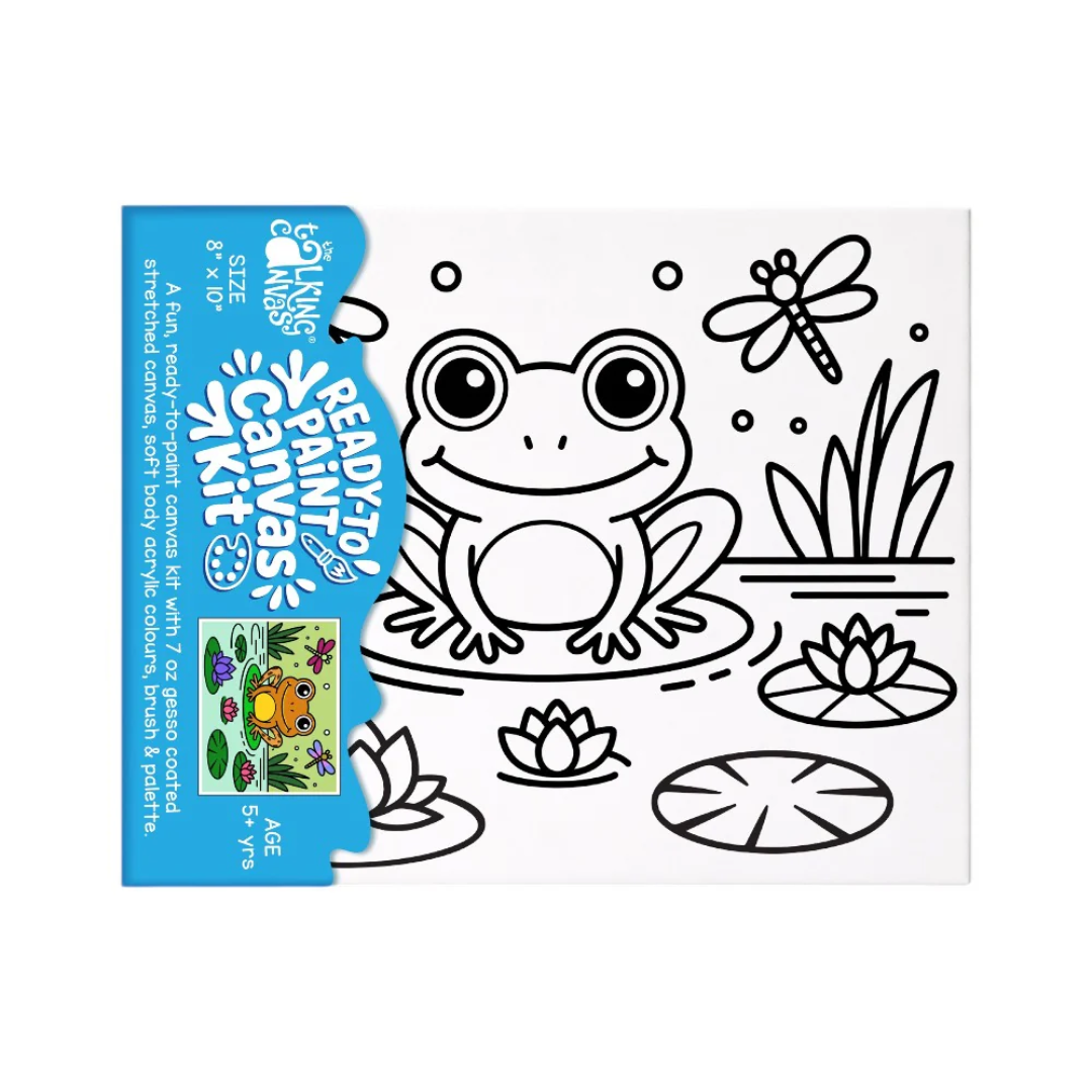The Talking Canvas Ready to Paint Canvas Kit 8x10 Inch for Kids Age 5+