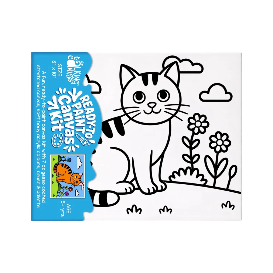 The Talking Canvas Ready to Paint Canvas Kit 8x10 Inch for Kids Age 5+