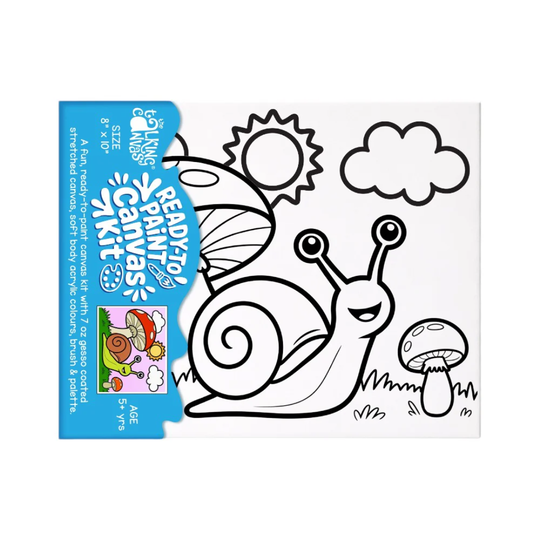 The Talking Canvas Ready to Paint Canvas Kit 8x10 Inch for Kids Age 5+
