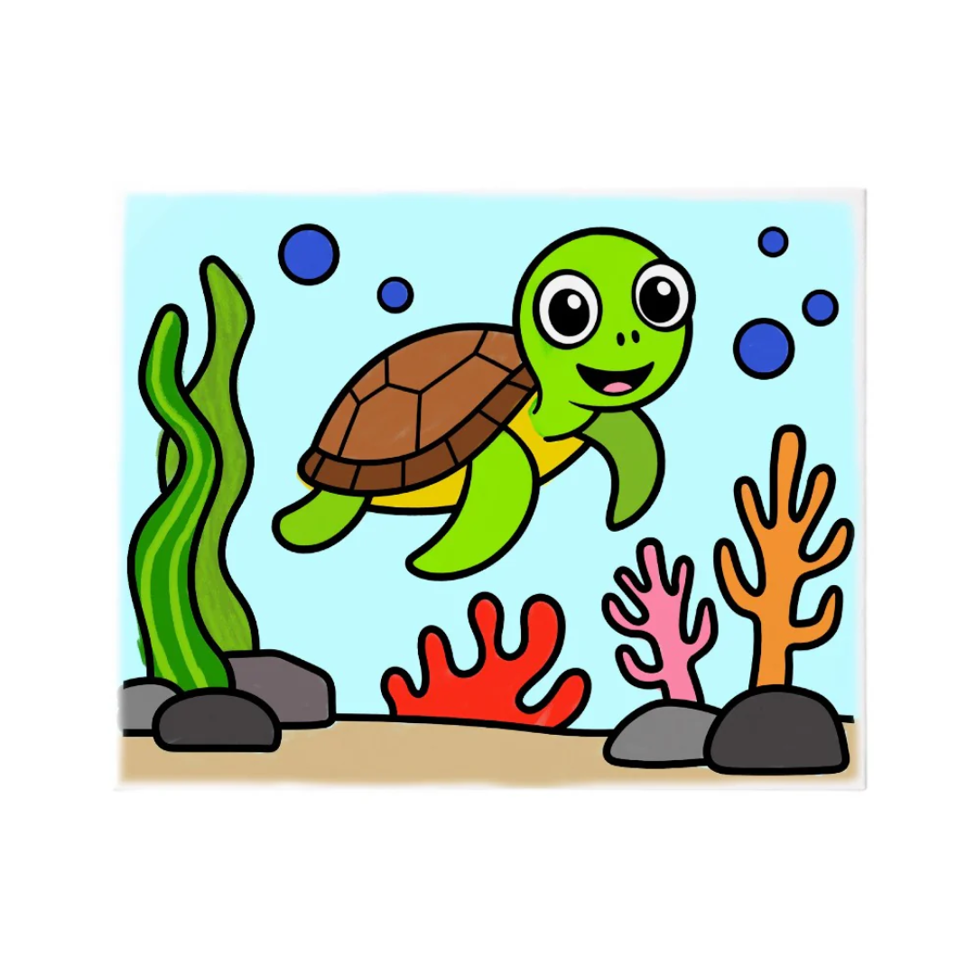 The Talking Canvas Ready to Paint Canvas Kit 8x10 Inch for Kids Age 5+