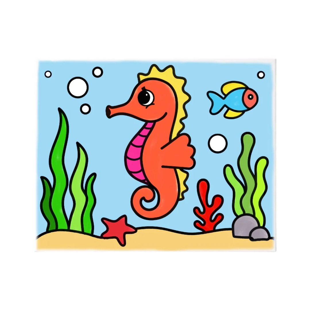 The Talking Canvas Ready to Paint Canvas Kit 8x10 Inch for Kids Age 5+