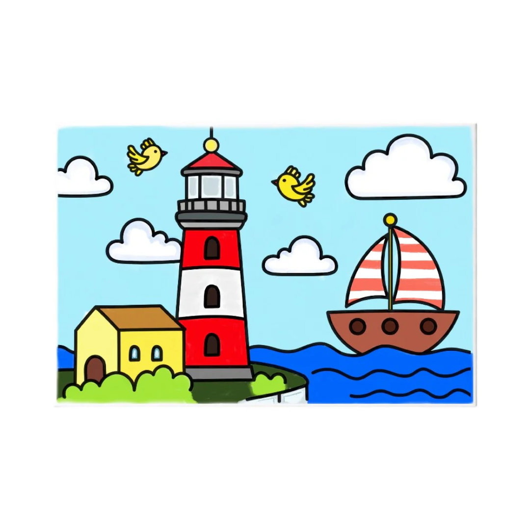 The Talking Canvas Ready to Paint Canvas Kit 6x9 Inch for Kids Age 5+