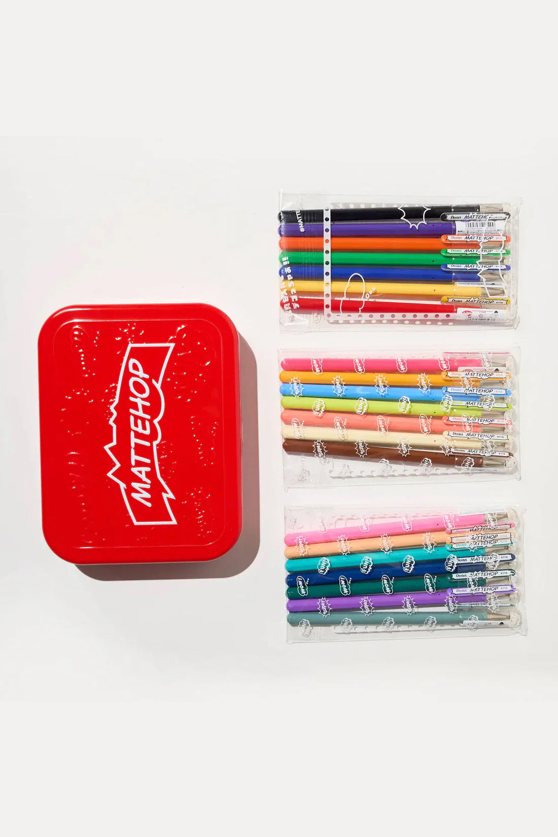 Pentel Hybrid Mattehop Gel Pen Set