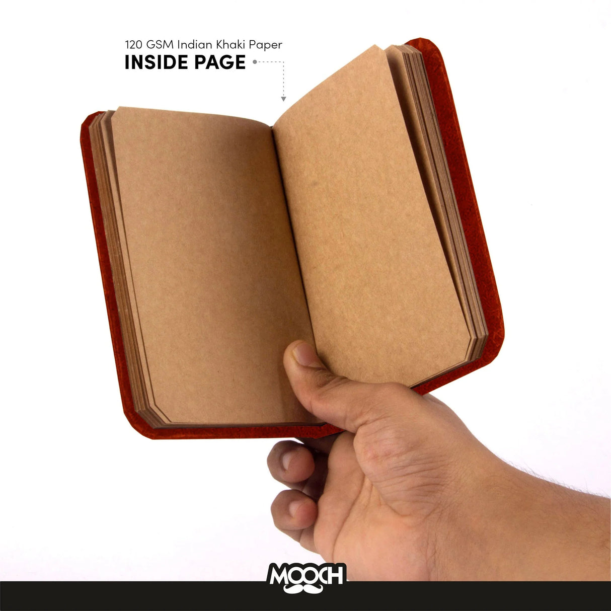 Mooch Diary Handcrafted  For Your Stories -A5 (khaki Paper)