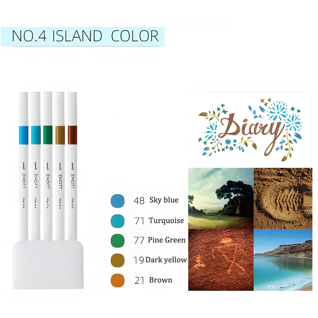 Uni Emott Pens 5-color set