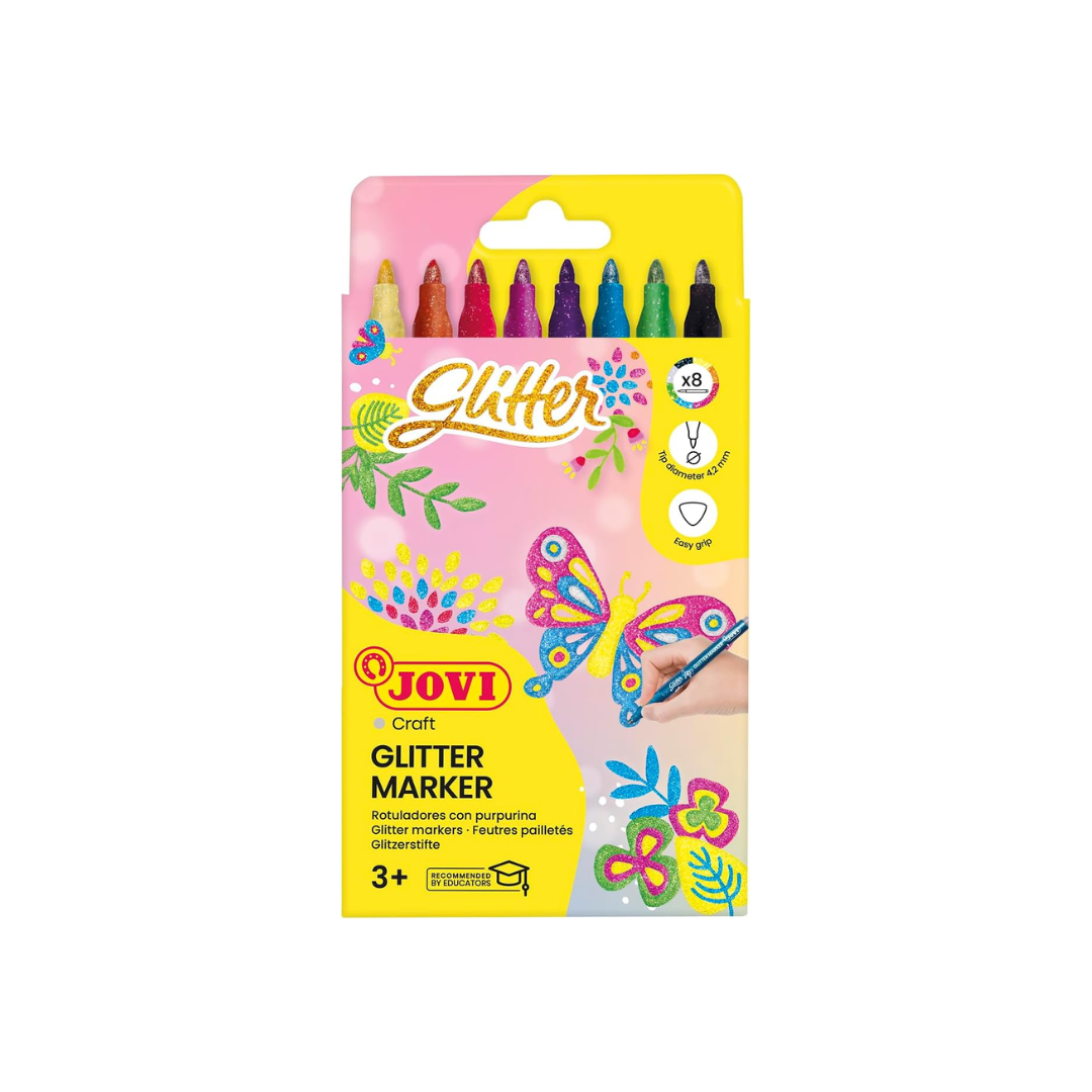 Jovi Glitter Felt-Tip Marker Pen Set