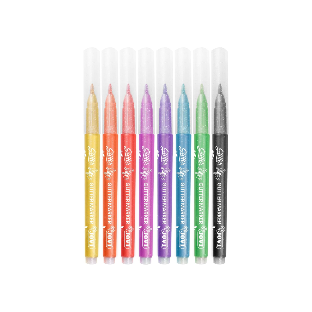Jovi Glitter Felt-Tip Marker Pen Set