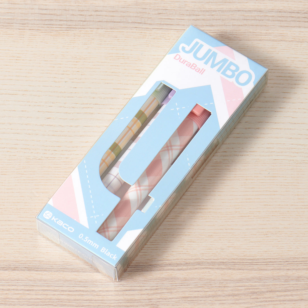 Jumbo Plaid Gel Ink Pen Set