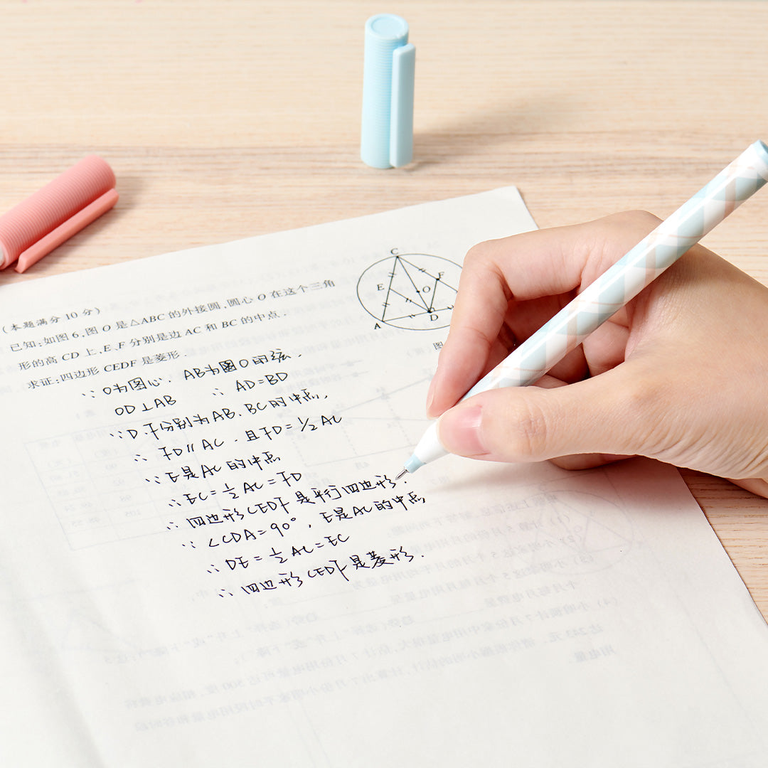 Jumbo Plaid Gel Ink Pen Set