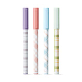 Jumbo Plaid Gel Ink Pen Set