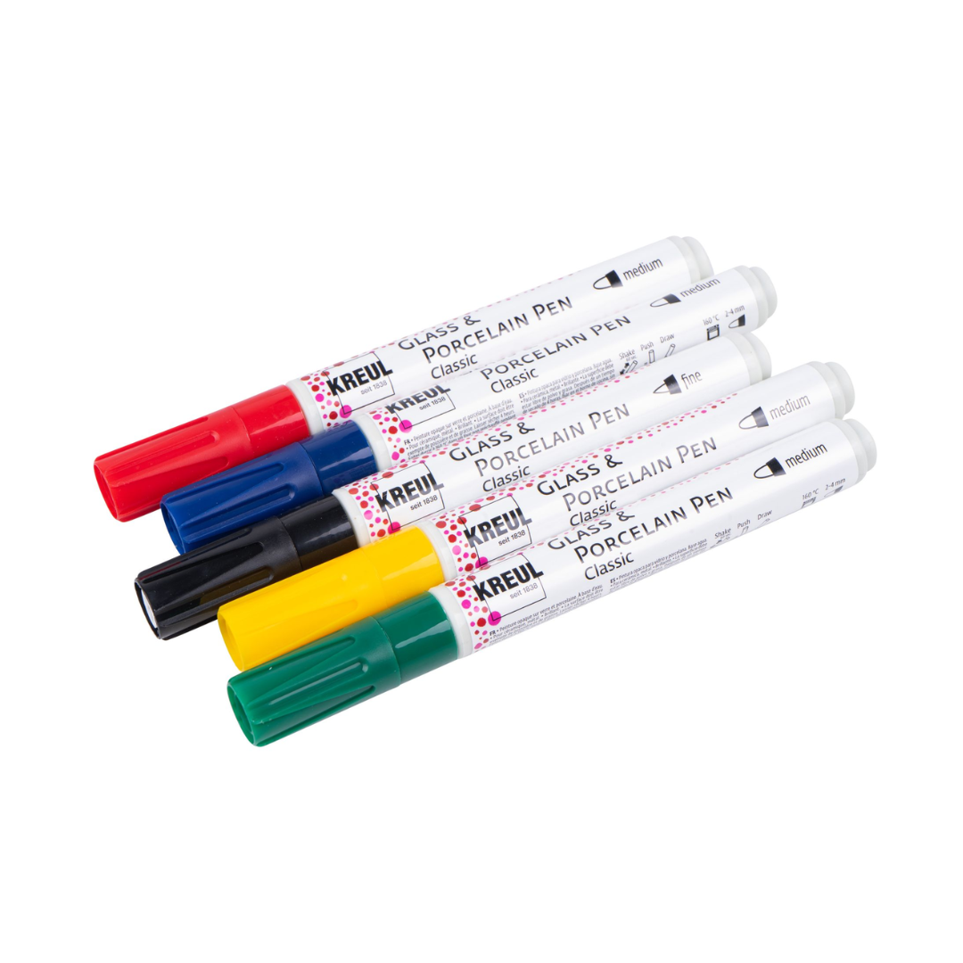 Kreul Glass & Porcelain Marker Pen Set