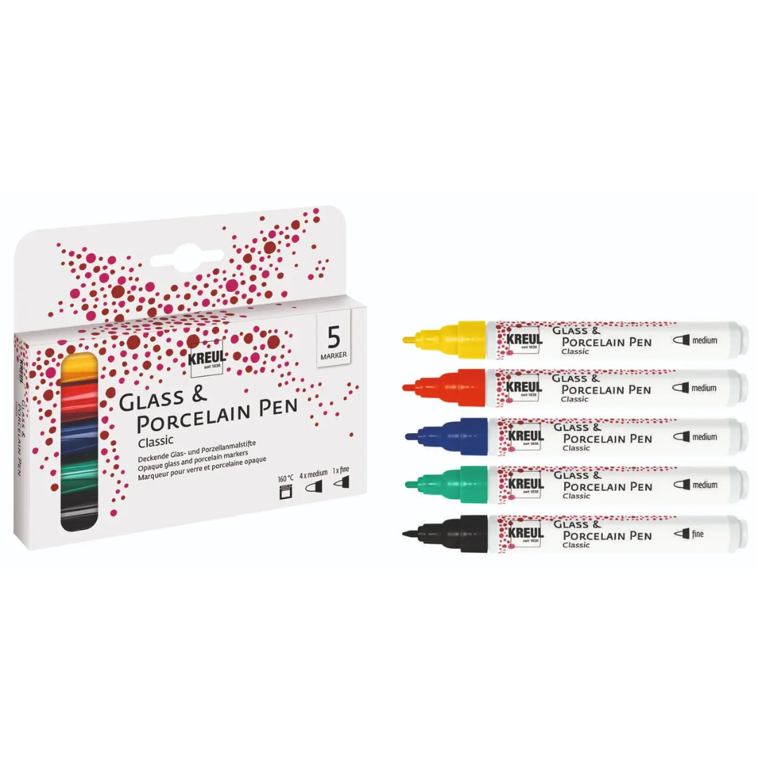Kreul Glass & Porcelain Marker Pen Set