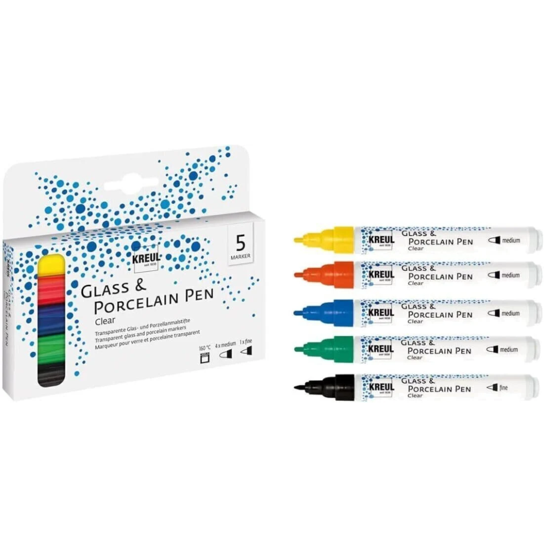Kreul Glass & Porcelain Marker Pen Set