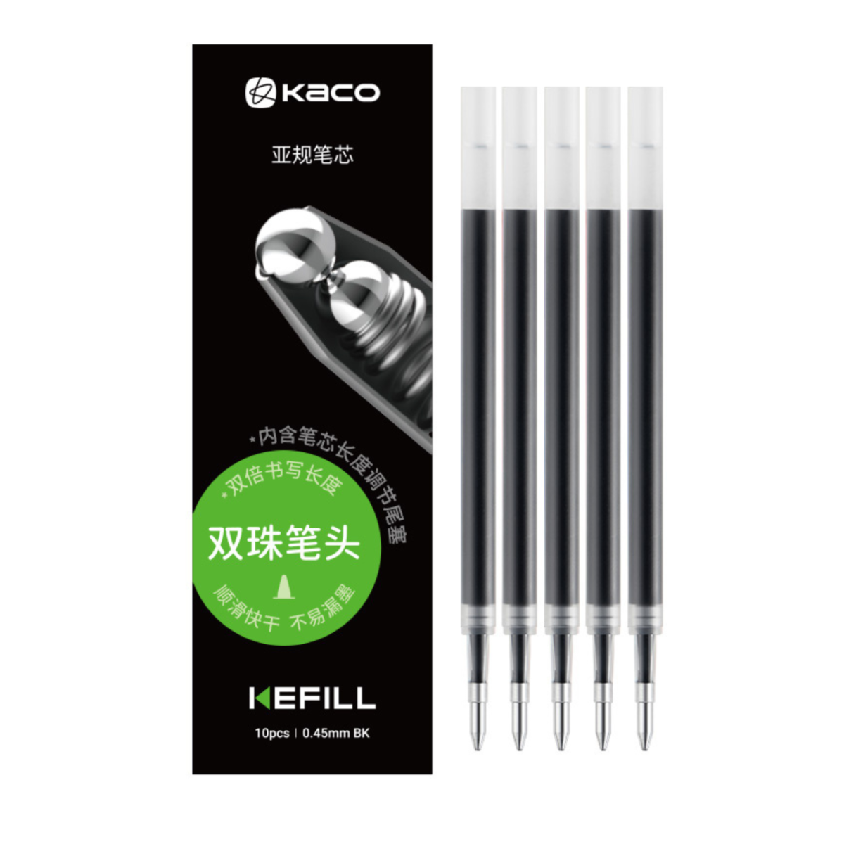 Kaco Duraball Tip Gel Pen Refill Set