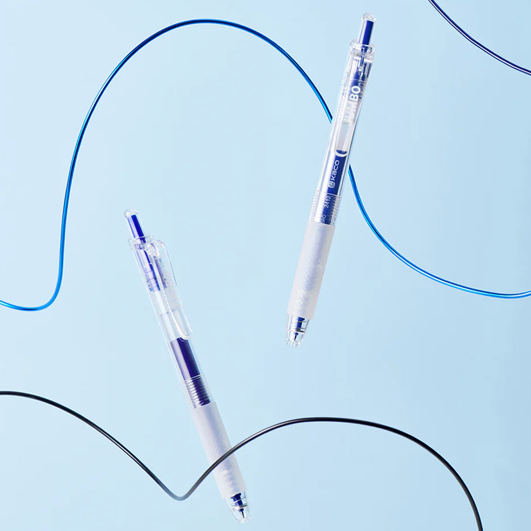 Kaco Jumbo Push Blue Ink Gel Pen- Pack of 5