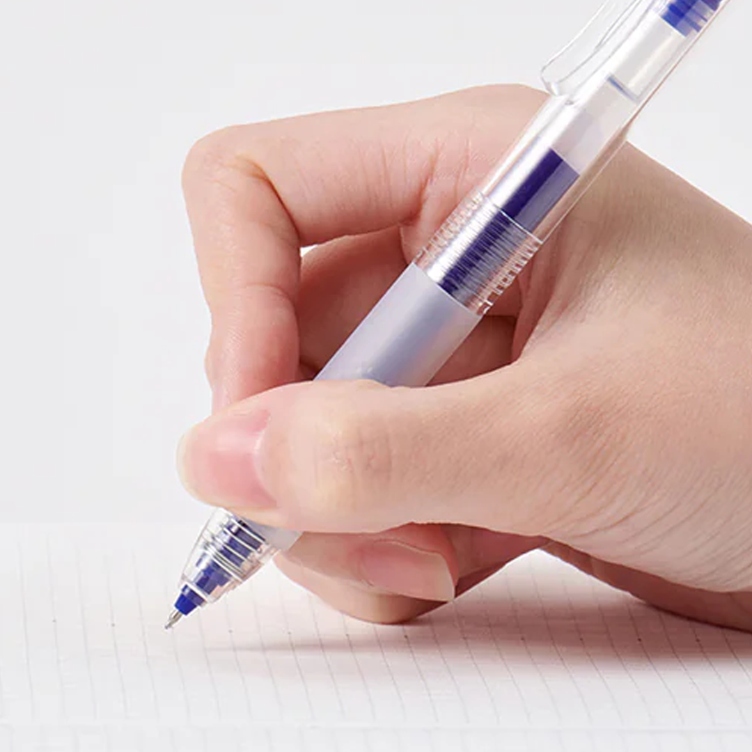 Kaco Jumbo Push Blue Ink Gel Pen- Pack of 5