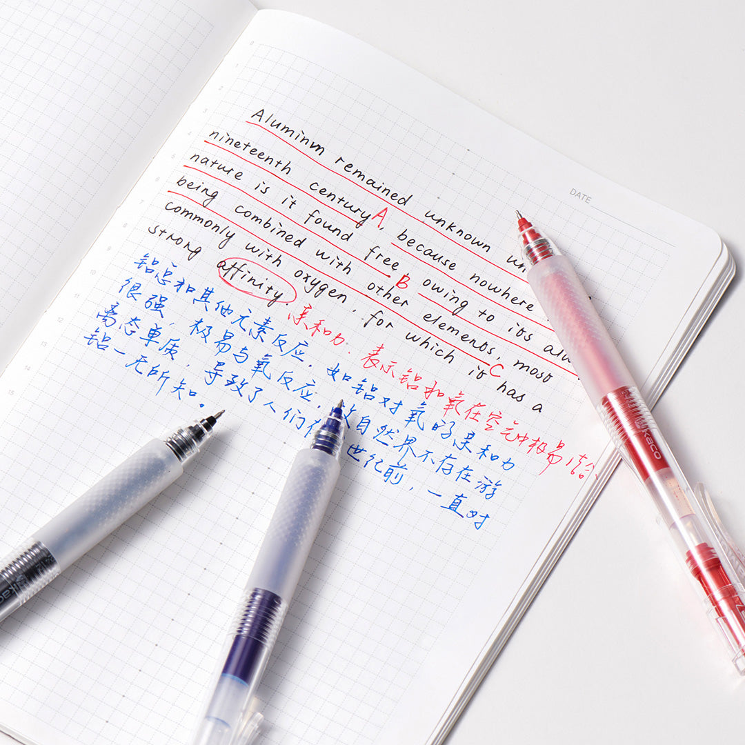 Kaco Jumbo Push Gel Ink Pens- Pack of 3