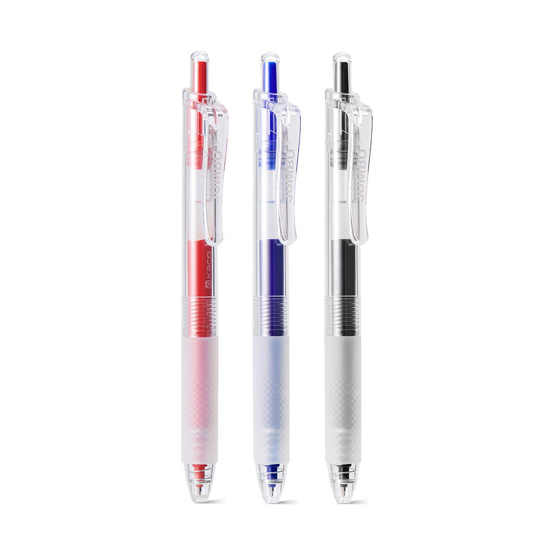 Kaco Jumbo Push Gel Ink Pens- Pack of 3