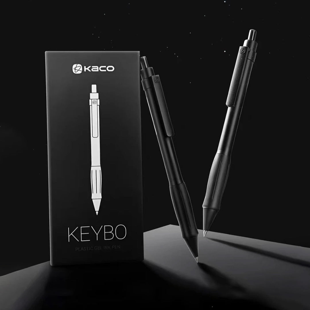 Kaco Keybo Black Gel Ink Pen- 5pcs