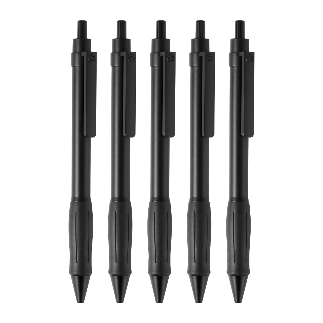 Kaco Keybo Black Gel Ink Pen- 5pcs