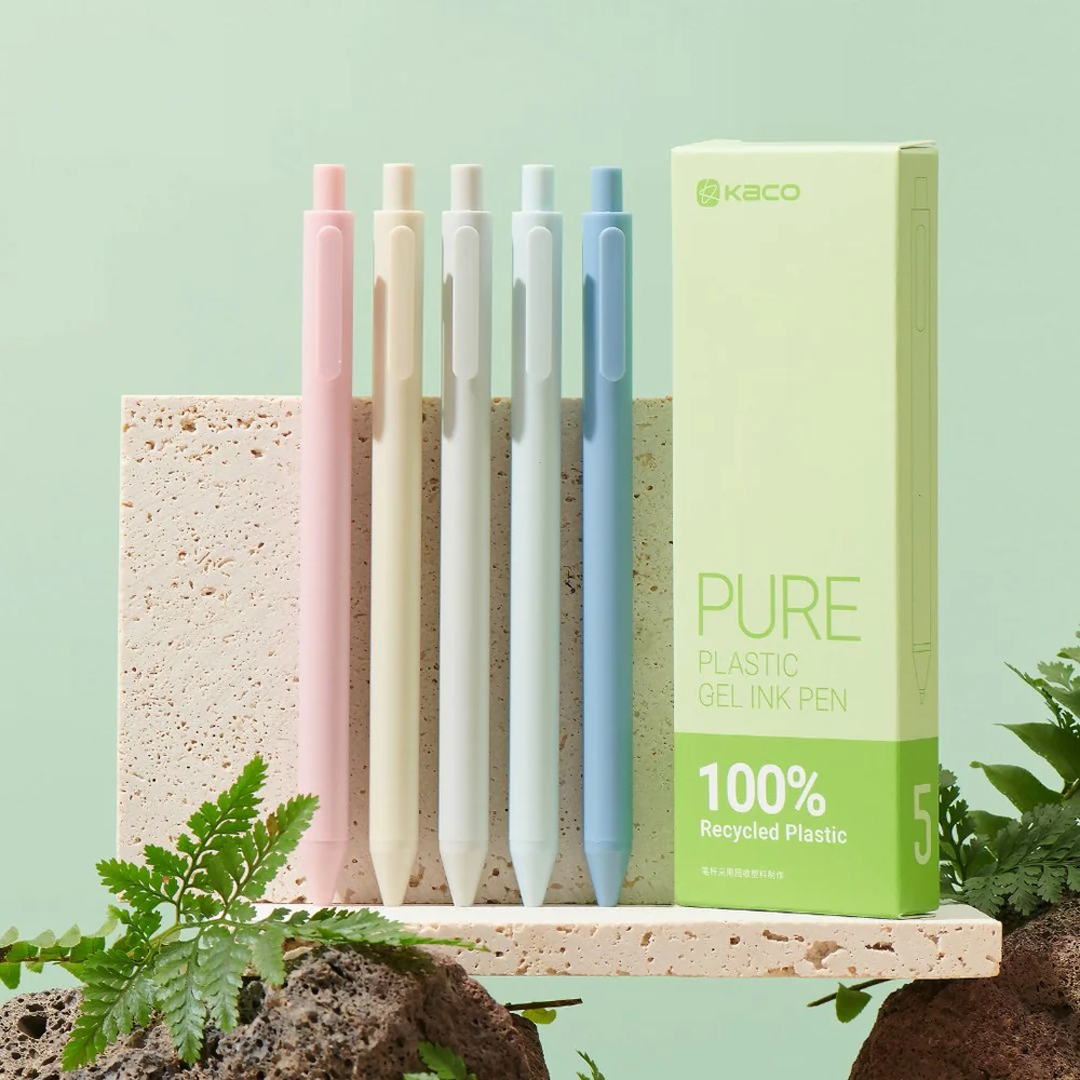 Kaco Pure Recycle Natural Story 0.5mm Gel Pen Set