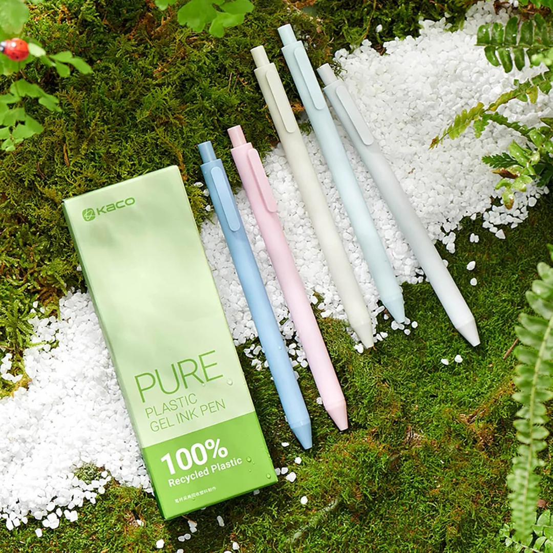 Kaco Pure Recycle Natural Story 0.5mm Gel Pen Set
