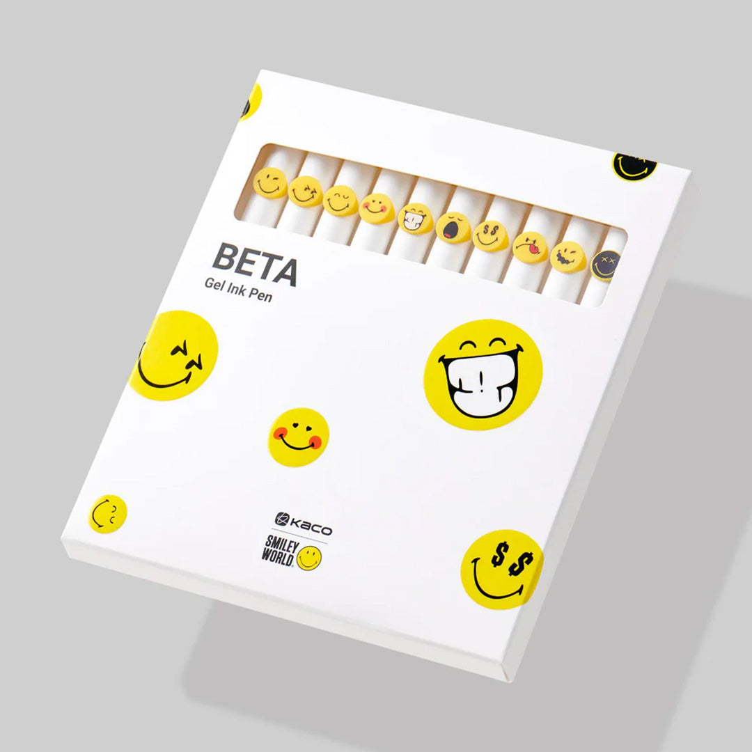 Kaco Beta Smiley World Gel Pen-  Pack of 10