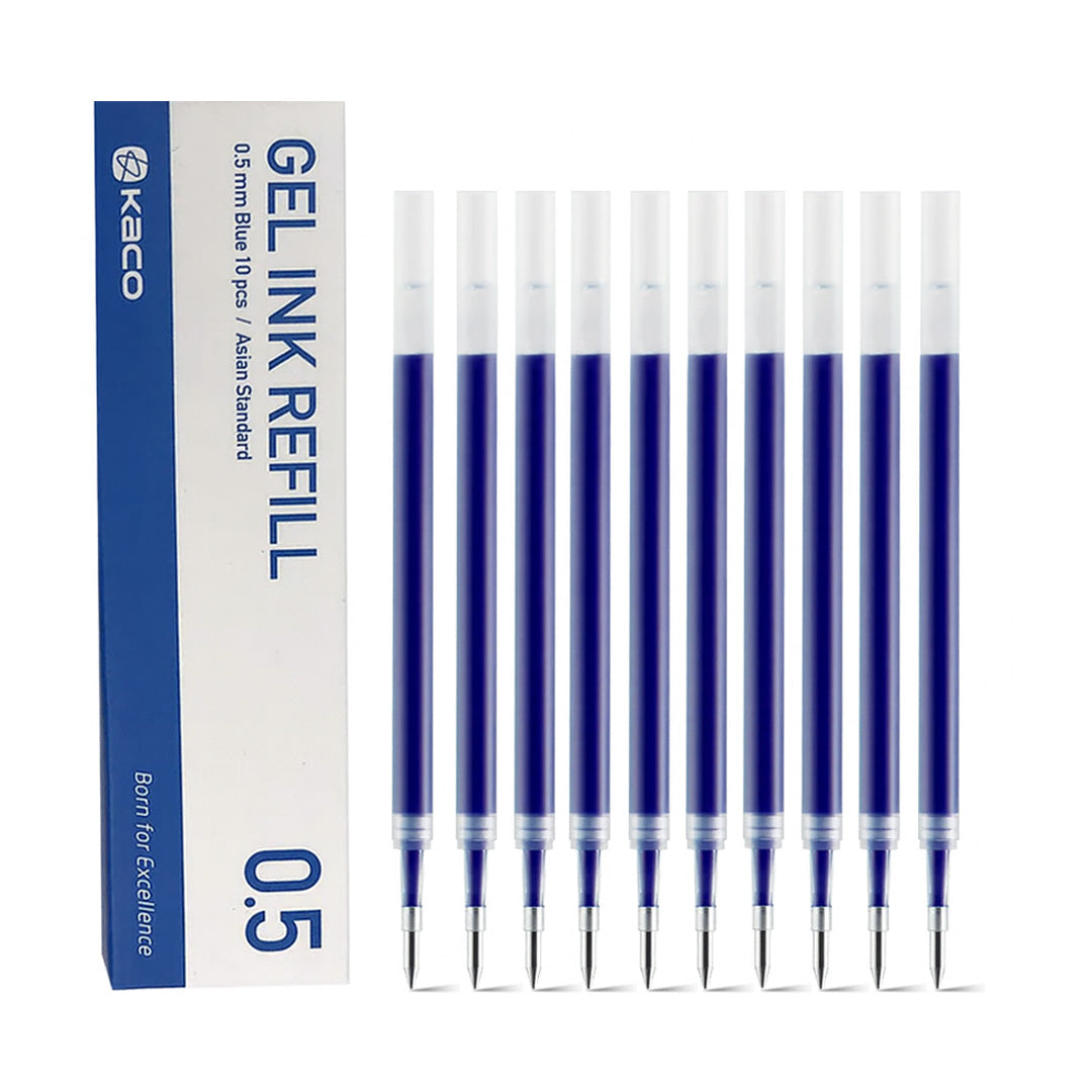 Kaco 0.5mm Bullet Tip Gel Pen Refill Set