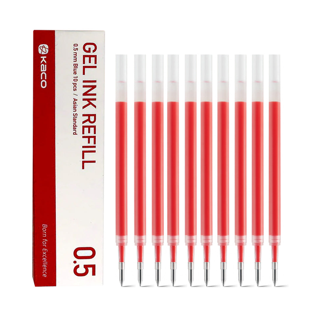 Kaco 0.5mm Bullet Tip Gel Pen Refill Set