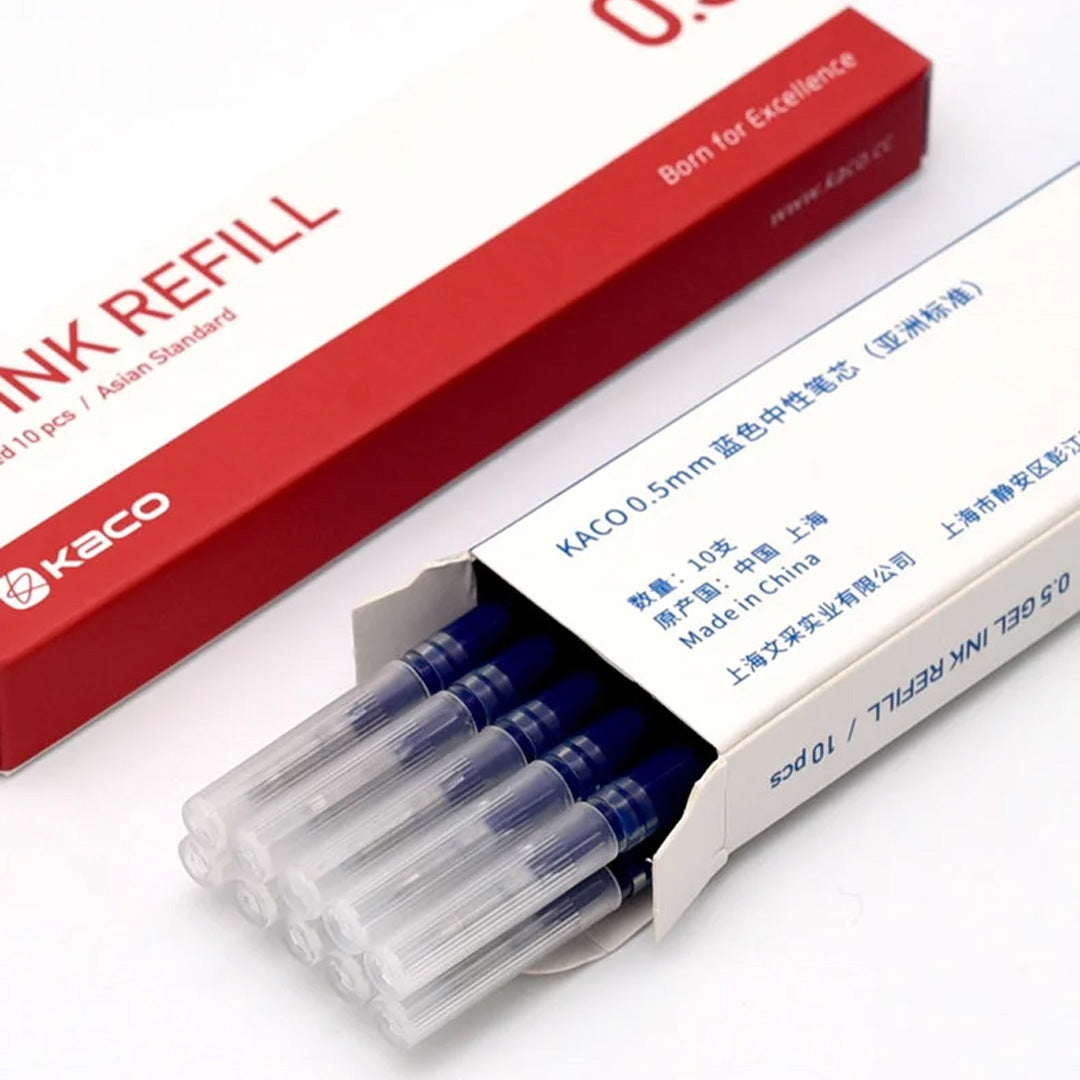 Kaco 0.5mm Bullet Tip Gel Pen Refill Set