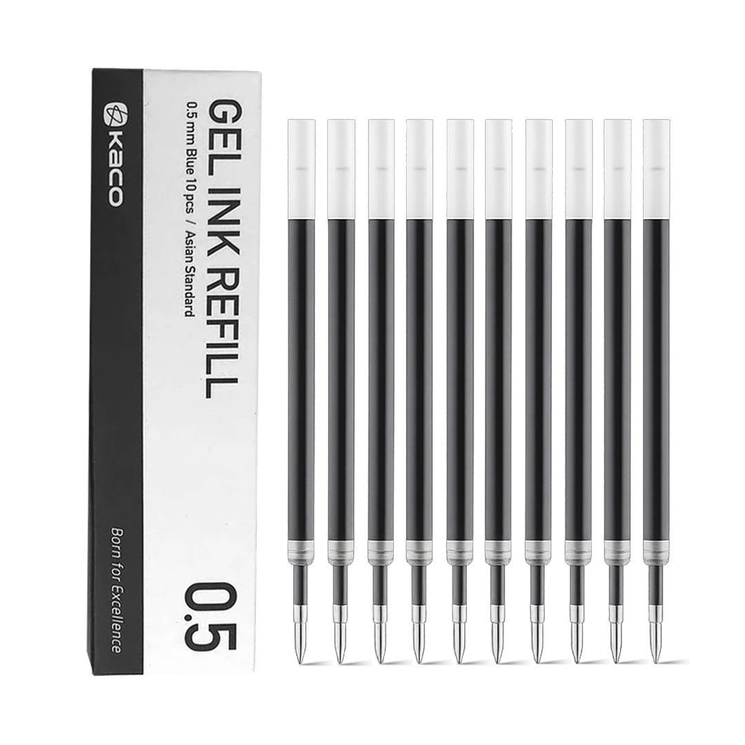 Kaco 0.5mm Bullet Tip Gel Pen Refill Set