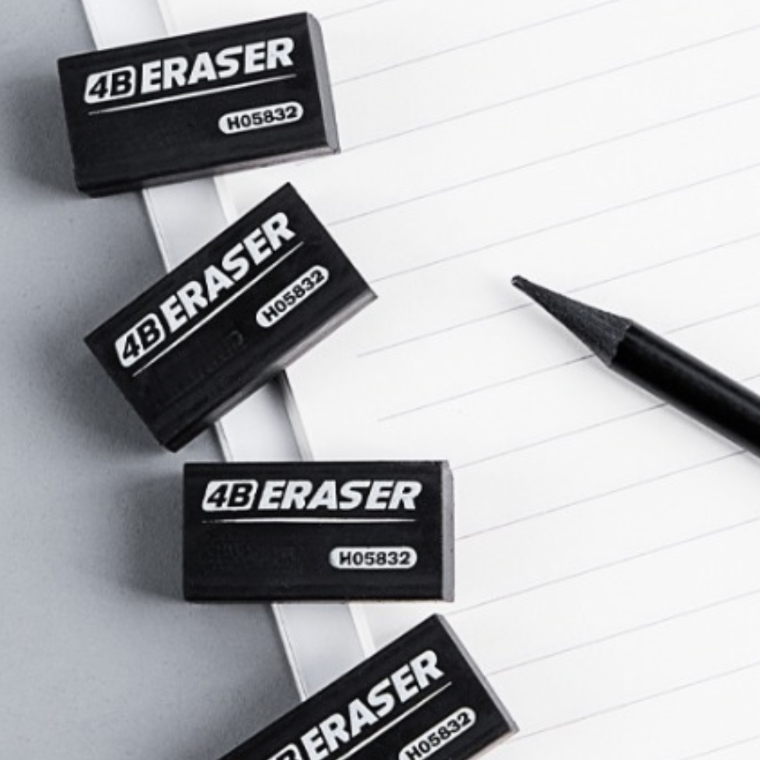 Kinbor 4B Black Eraser (Pack of 5)