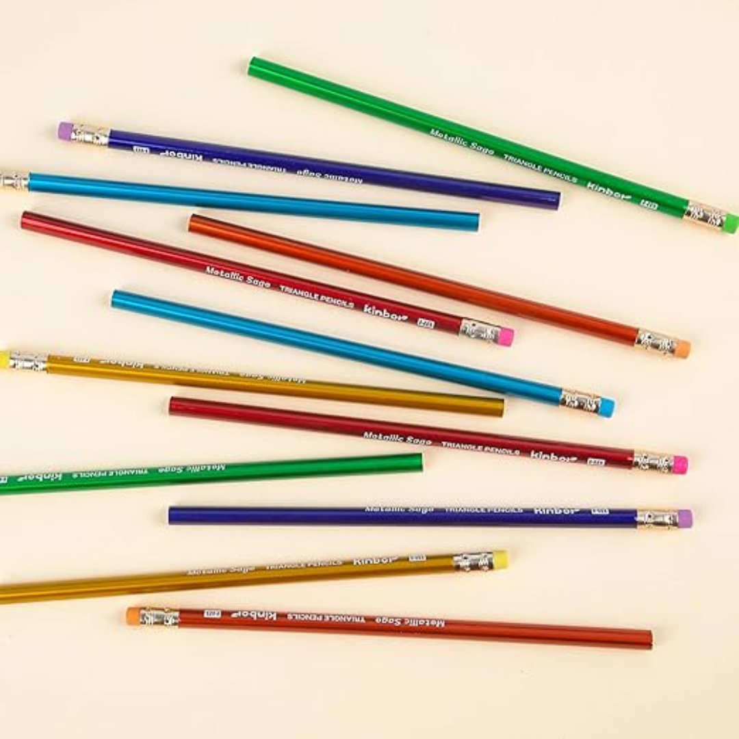 Kinbor Metallic Sage triangle Pencils  HB