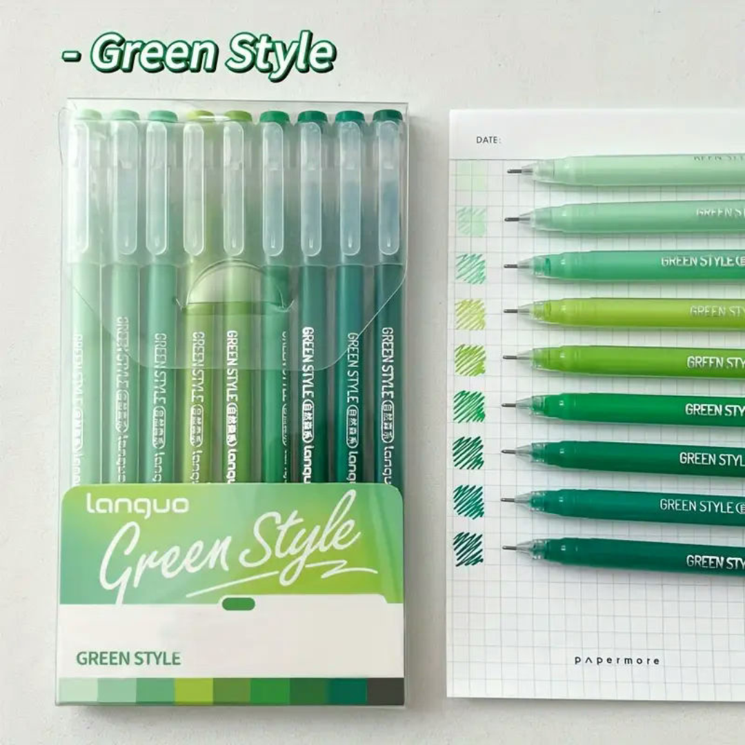 Blue Fruit Gel Pen 0.5mm Set of 9
