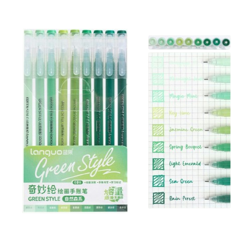 Blue Fruit Gel Pen 0.5mm Set of 9