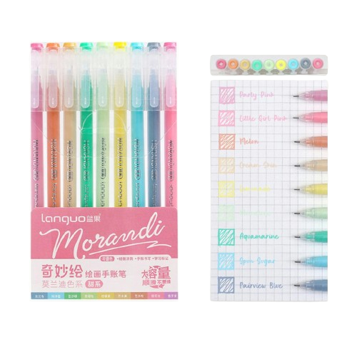 Blue Fruit Gel Pen 0.5mm Set of 9