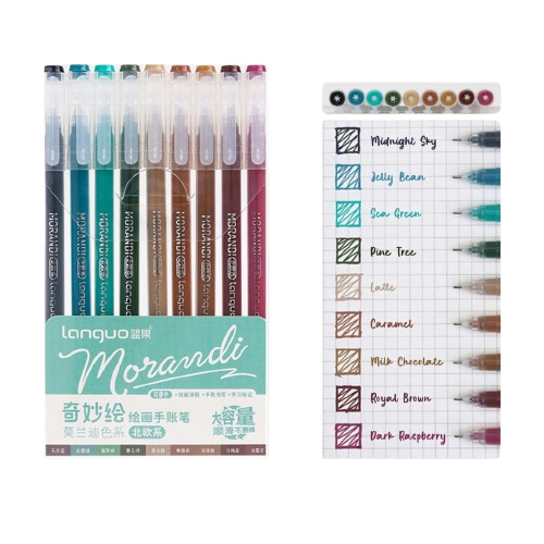 Blue Fruit Gel Pen 0.5mm Set of 9