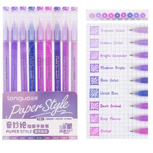 Blue Fruit Gel Pen 0.5mm Set of 9