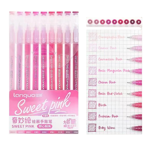 Blue Fruit Gel Pen 0.5mm Set of 9