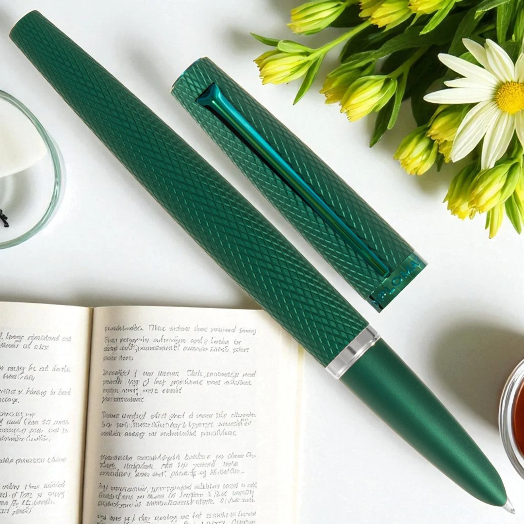 Diplomat Viper Green Guilloche Fountain Pen