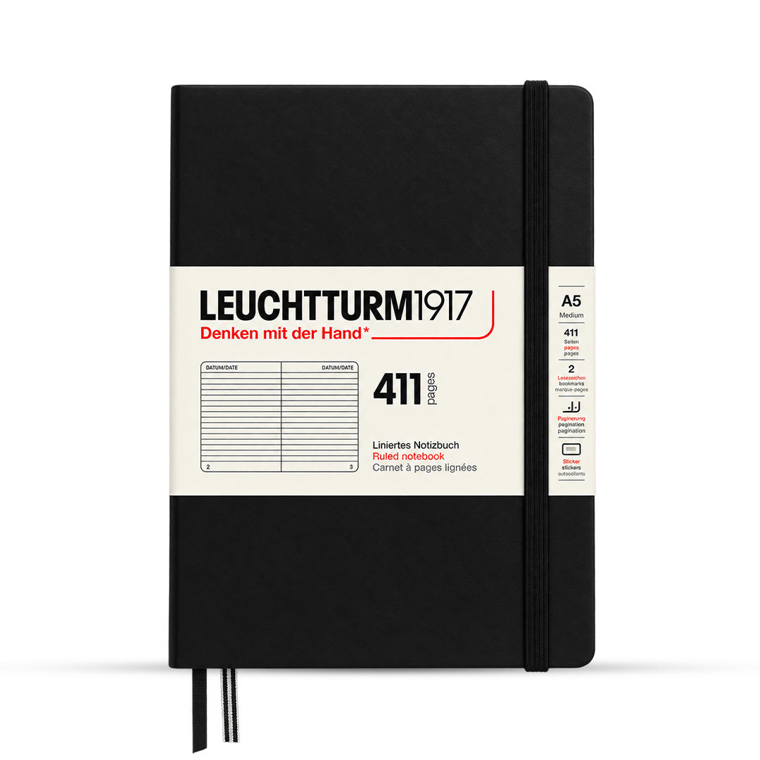 Leuchtturm1917 Ruled Notebook BLACK