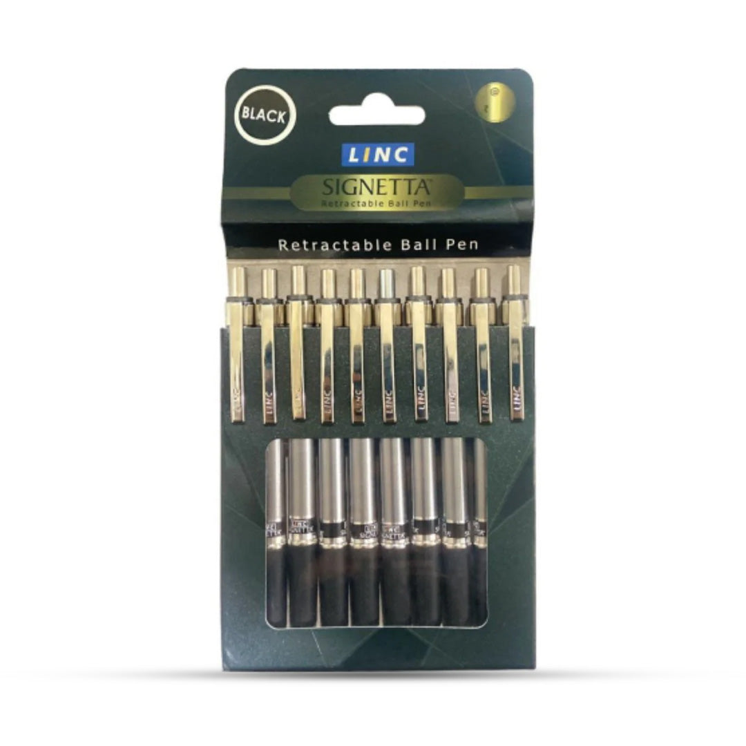 Linc Signetta Black Retractable Ball Pens