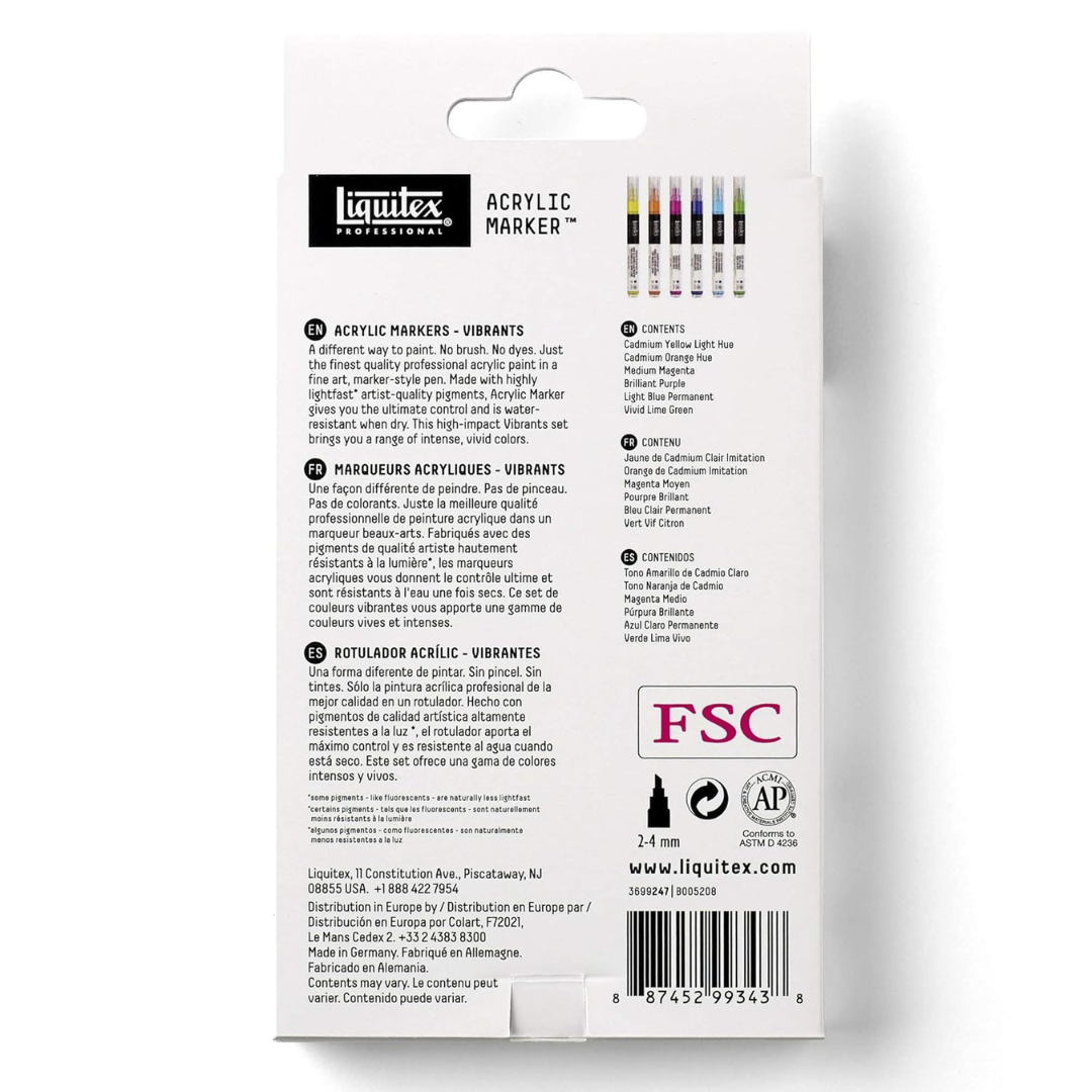 Liquitex Professional Paint Acrylic Marker Set - Pack of 6