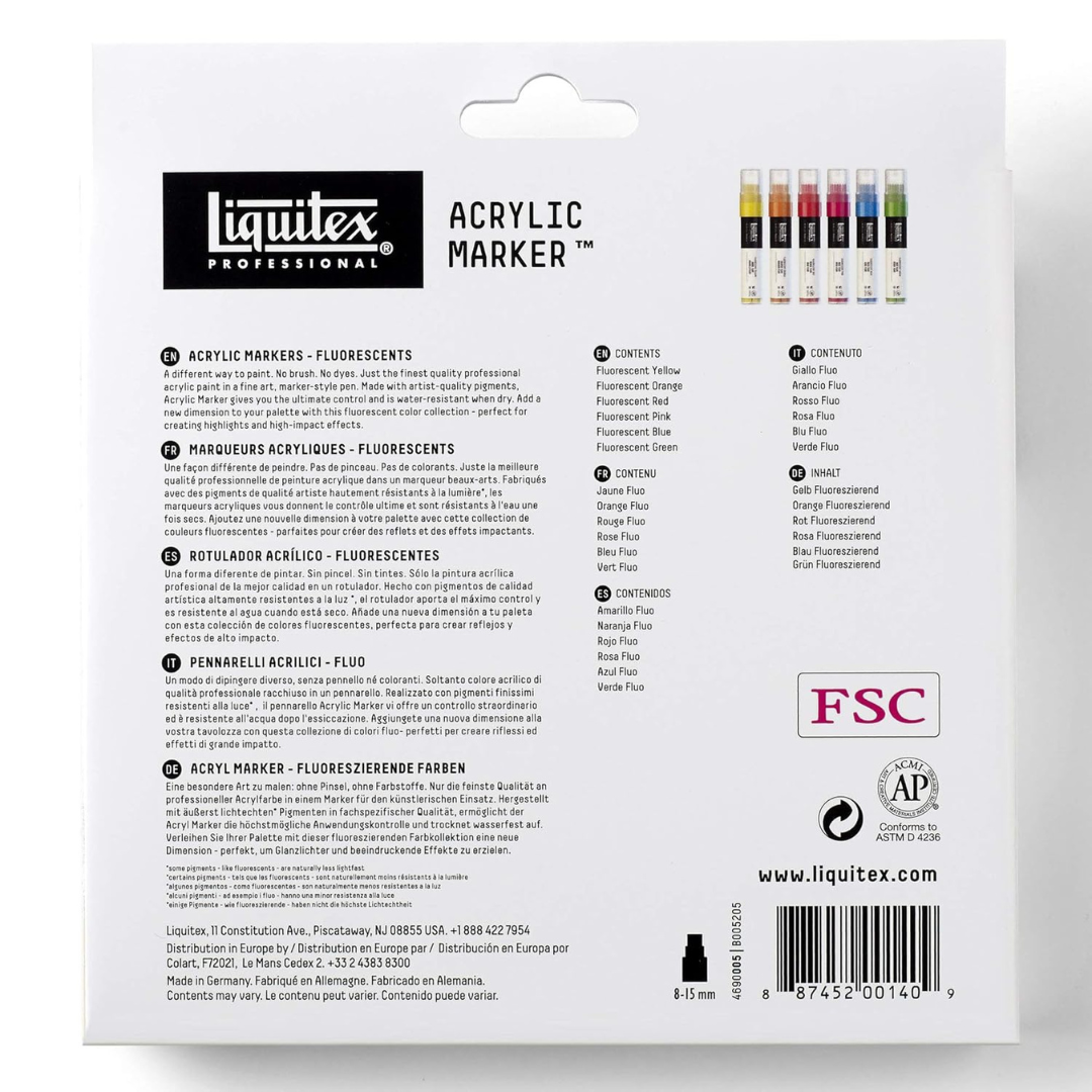 Liquitex Professional Acrylic Marker Set - Pack of 6
