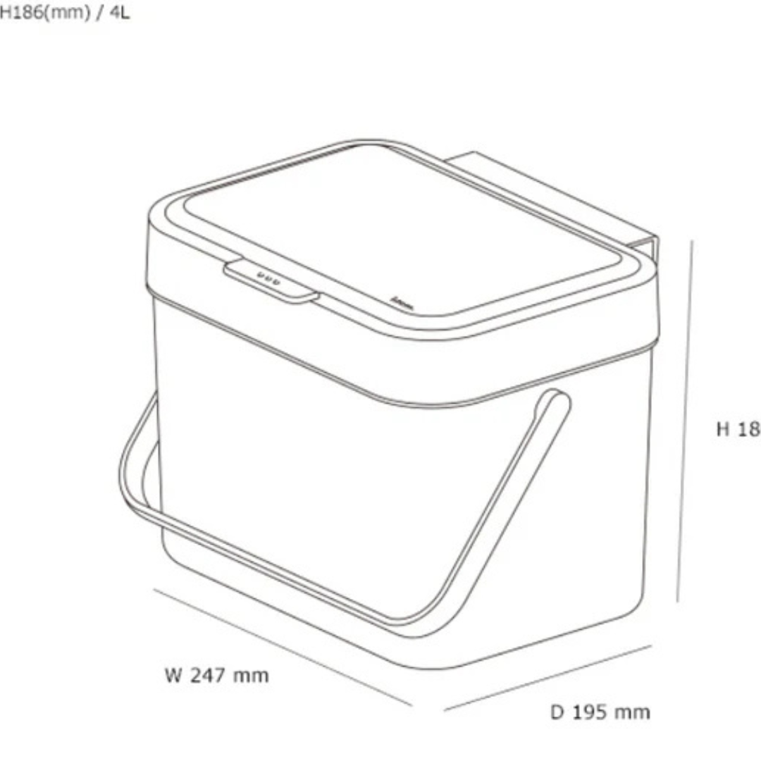 Litem Hanging Food Waste Bin with Basket